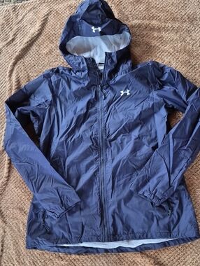 Under Armour Navy Hooded Women's Forefront Rain Jacket